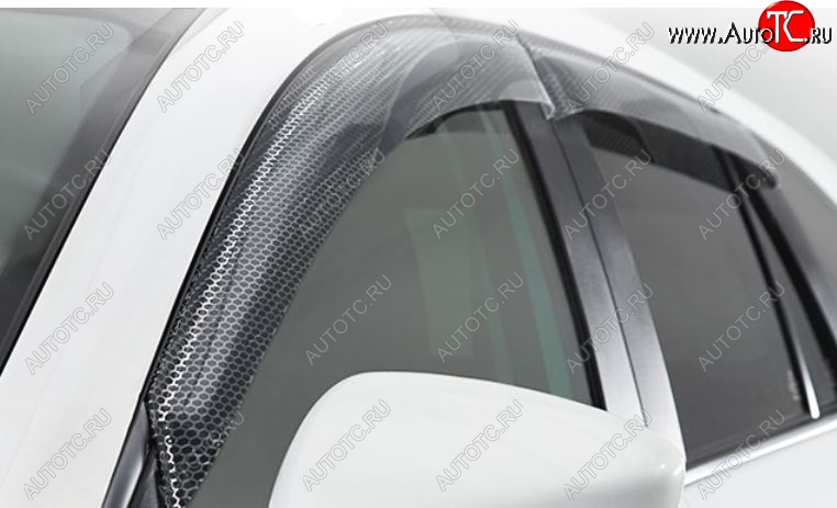 2 199 р. Дефлектор капота CA-Plastiс  Toyota Probox  рестайлинг (2014-2025) (Серия Art графит, Без хром.молдинга)  с доставкой в г. Пермь