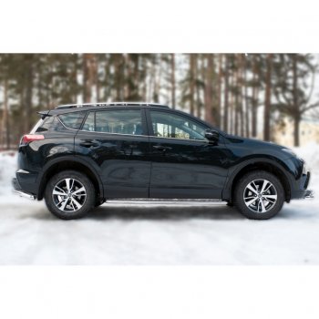 22 949 р. Пороги труба d42 с листом (Лист алюм,проф.сталь)(v2) SLITKOFF  Toyota RAV4  XA40 (2015-2019) 5 дв. рестайлинг  с доставкой в г. Пермь. Увеличить фотографию 3