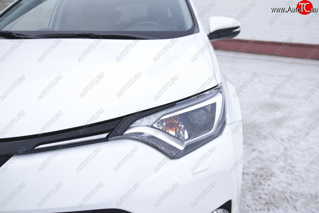 429 р. Реснички на фары RA  Toyota RAV4  XA40 (2015-2019) 5 дв. рестайлинг (Неокрашенные)  с доставкой в г. Пермь