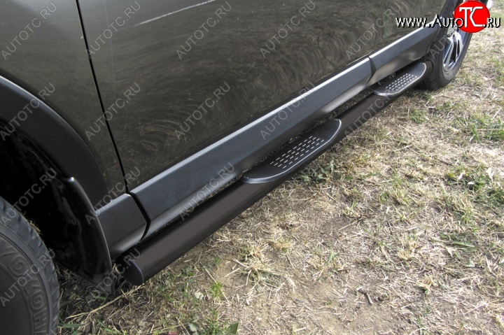 11 249 р. Защита порогов Slitkoff Toyota RAV4 XA40 5 дв. рестайлинг (2015-2019) (Цвет: серебристый)  с доставкой в г. Пермь