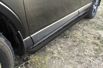 12 699 р. Защита порогов Slitkoff (Ø57 мм)  Toyota RAV4  XA40 (2015-2019) 5 дв. рестайлинг (Нержавейка полированная)  с доставкой в г. Пермь. Увеличить фотографию 2