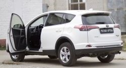 1 399 р. Накладки на порожки автомобиля RA Toyota RAV4 XA40 5 дв. рестайлинг (2015-2019) (Комплект (4 шт.))  с доставкой в г. Пермь. Увеличить фотографию 2