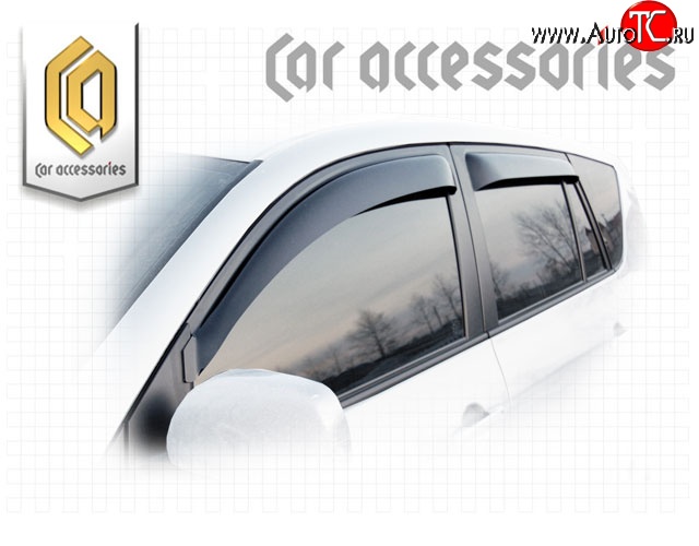 1 999 р. Комплект дефлекторов окон CA-Plastic Toyota RAV4 XA305 5 дв. дорестайлинг (2005-2009) (Classic полупрозрачный, Без хром.молдинга, Крепление скотч)  с доставкой в г. Пермь