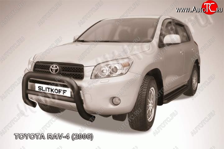 20 999 р. Кенгурятник d76 низкий  Toyota RAV4  XA305 (2005-2009) 5 дв. дорестайлинг (Цвет: серебристый)  с доставкой в г. Пермь