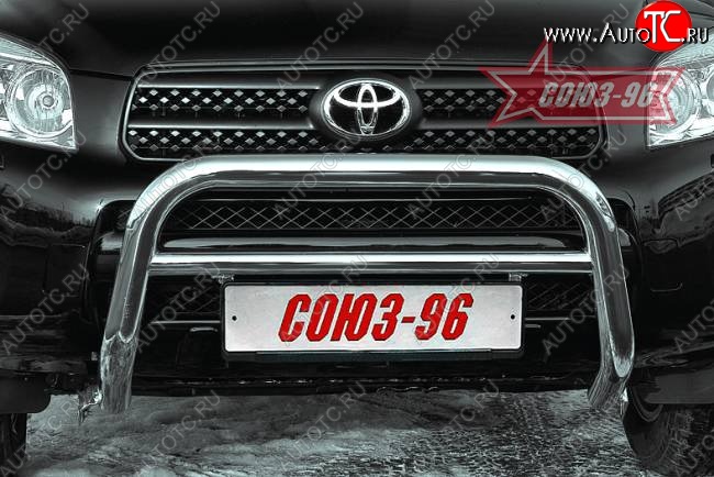 1 249 р. Защита переднего бампера Souz-96 (d60) Toyota RAV4 XA305 5 дв. дорестайлинг (2005-2009)  с доставкой в г. Пермь