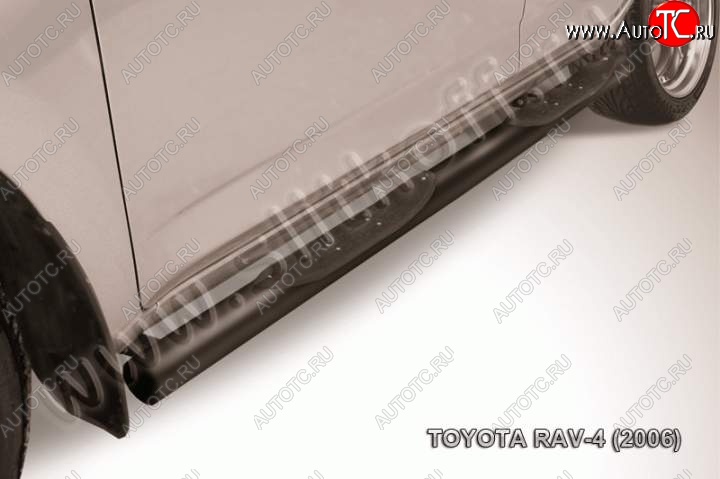 10 999 р. Защита порогов Slitkoff  Toyota RAV4  XA305 (2005-2009) 5 дв. дорестайлинг (Цвет: серебристый)  с доставкой в г. Пермь