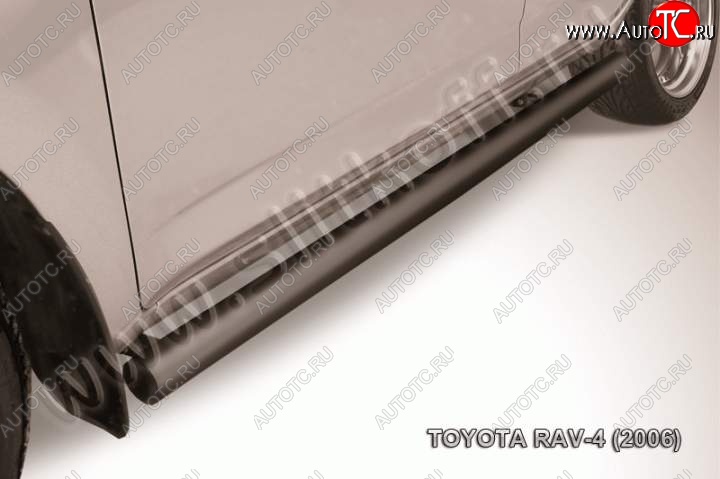 9 549 р. Защита порогов Slitkoff Toyota RAV4 XA305 5 дв. дорестайлинг (2005-2009) (Цвет: серебристый)  с доставкой в г. Пермь