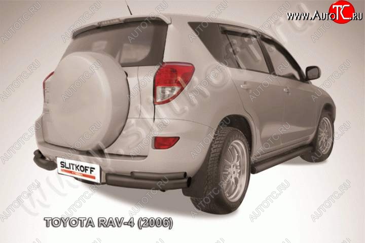 7 399 р. Уголки d76+d42 двойные  Toyota RAV4  XA305 (2005-2009) 5 дв. дорестайлинг (Цвет: серебристый)  с доставкой в г. Пермь
