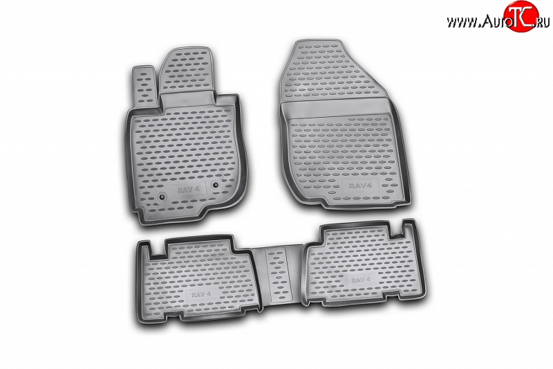 2 479 р. Коврики в салон Element 4 шт. (полиуретан) Toyota RAV4 XA305 5 дв. дорестайлинг (2005-2009) (Серые)  с доставкой в г. Пермь