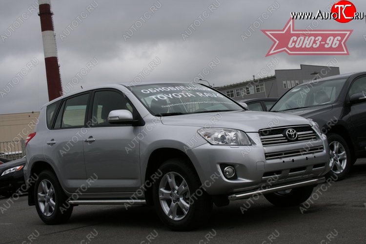11 114 р. Защита переднего бампера одинарная Souz-96 (d60) Toyota RAV4 XA30 5 дв. 1-ый рестайлинг (2008-2010)  с доставкой в г. Пермь