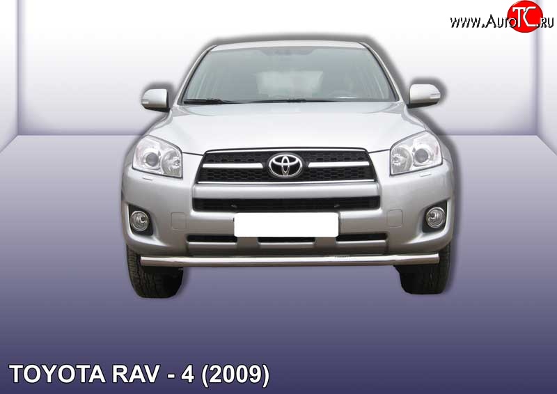 10 599 р. Одинарная защита переднего бампера из трубы диаметром 57 мм Slitkoff Toyota RAV4 XA30 5 дв. 1-ый рестайлинг (2008-2010) (Цвет: нержавеющая полированная сталь)  с доставкой в г. Пермь