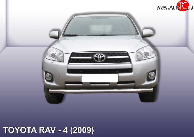 11 999 р. Одинарная защита переднего бампера диаметром 76 мм Slitkoff  Toyota RAV4  XA30 (2008-2010) 5 дв. 1-ый рестайлинг (Цвет: нержавеющая полированная сталь)  с доставкой в г. Пермь