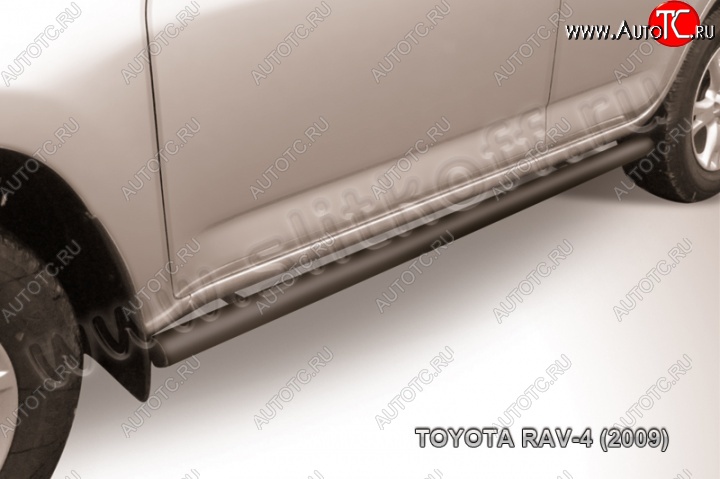 8 899 р. Защита порогов Slitkoff  Toyota RAV4  XA30 (2008-2010) 5 дв. 1-ый рестайлинг (Цвет: серебристый)  с доставкой в г. Пермь