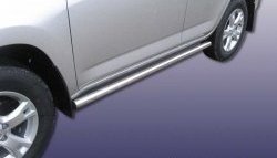 Защита порогов из круглой трубы диаметром 57 мм Slitkoff Toyota RAV4  XA30 (2008-2010) 5 дв. 1-ый рестайлинг
