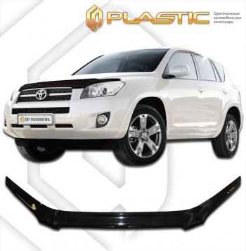 2 199 р. Дефлектор капота CA-Plastic exclusive Toyota RAV4 XA30 5 дв. 1-ый рестайлинг (2008-2010) (серия Classic черный, Без надписи)  с доставкой в г. Пермь. Увеличить фотографию 2