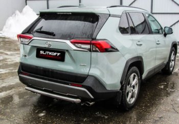 Защита заднего бампера Slitkoff (d57) Toyota RAV4  XA50 (2018-2025) 5 дв. дорестайлинг