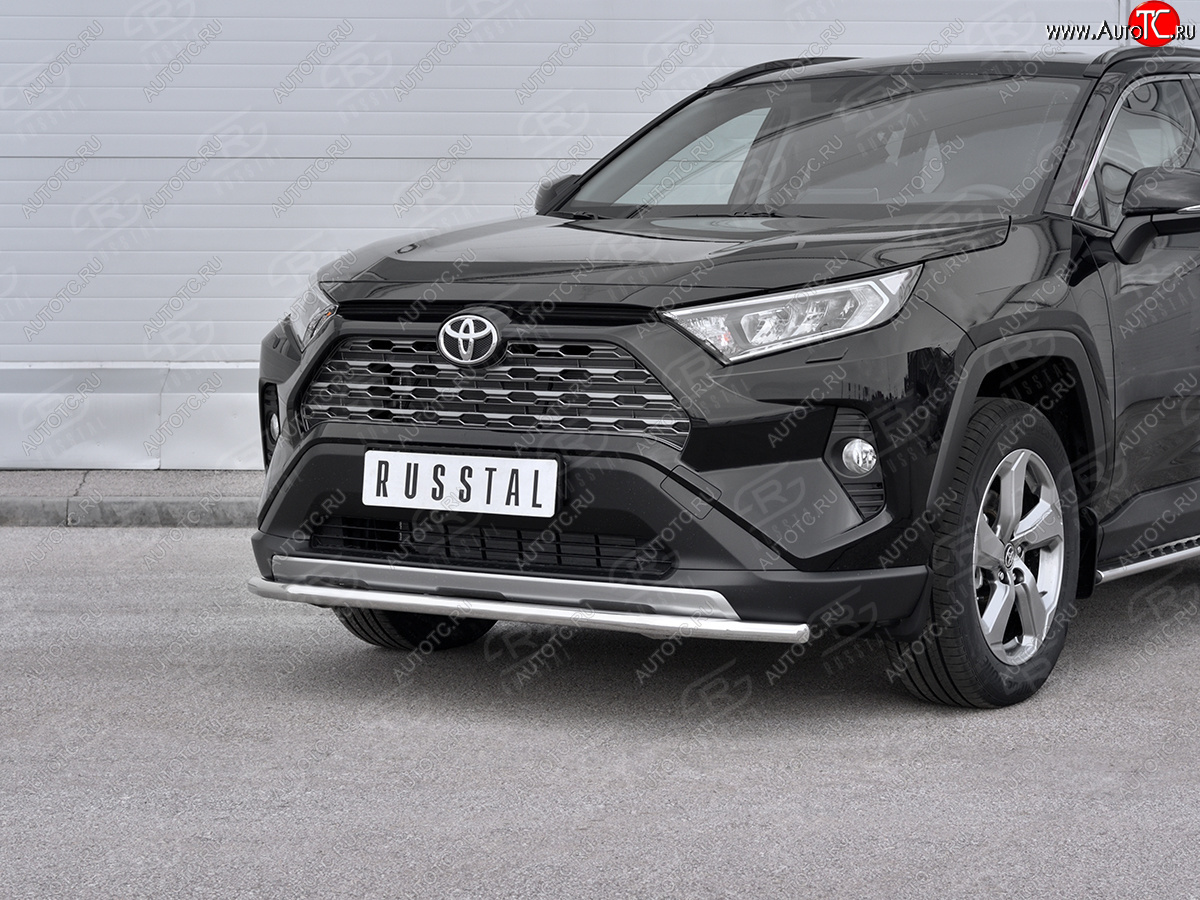 15 349 р. Защита переднего бампера (Ø42 мм, нержавейка) SLITKOFF  Toyota RAV4  XA50 (2018-2025) 5 дв. дорестайлинг  с доставкой в г. Пермь