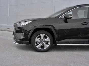 15 349 р. Защита переднего бампера (Ø42 мм, нержавейка) SLITKOFF  Toyota RAV4  XA50 (2018-2025) 5 дв. дорестайлинг  с доставкой в г. Пермь. Увеличить фотографию 4