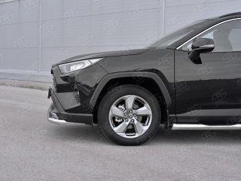 16 649 р. Защита переднего бампера (Ø63 мм, нержавейка) SLITKOFF  Toyota RAV4  XA50 (2018-2025) 5 дв. дорестайлинг  с доставкой в г. Пермь. Увеличить фотографию 4