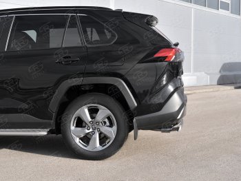 12 299 р. Защита заднего бампера (Ø75х42 мм, нержавейка) Russtal Toyota RAV4 XA50 5 дв. дорестайлинг (2018-2025)  с доставкой в г. Пермь. Увеличить фотографию 4