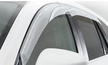 2 199 р. Дефлектора окон CA-Plastiс  Toyota RAV4  XA50 (2018-2025) 5 дв. дорестайлинг (Серия Art белая, Без хром молдинга)  с доставкой в г. Пермь. Увеличить фотографию 2