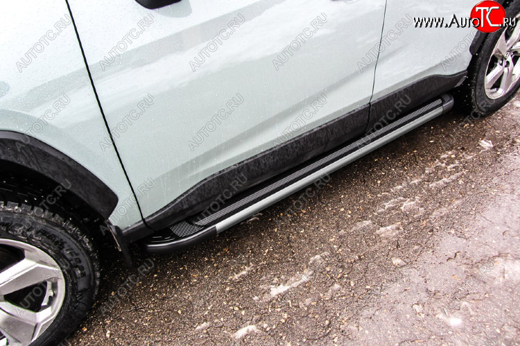 11 299 р. Пороги алюминиевые Luxe Black 1700 на  Toyota RAV4  XA50 (2018-2025) 5 дв. дорестайлинг (Luxe Black)  с доставкой в г. Пермь