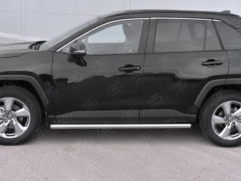 19 999 р. Защита порогов на SLITKOFF труба d63  Toyota RAV4  XA50 (2018-2025) 5 дв. дорестайлинг (защита порогов с закругленными торцами)  с доставкой в г. Пермь. Увеличить фотографию 3