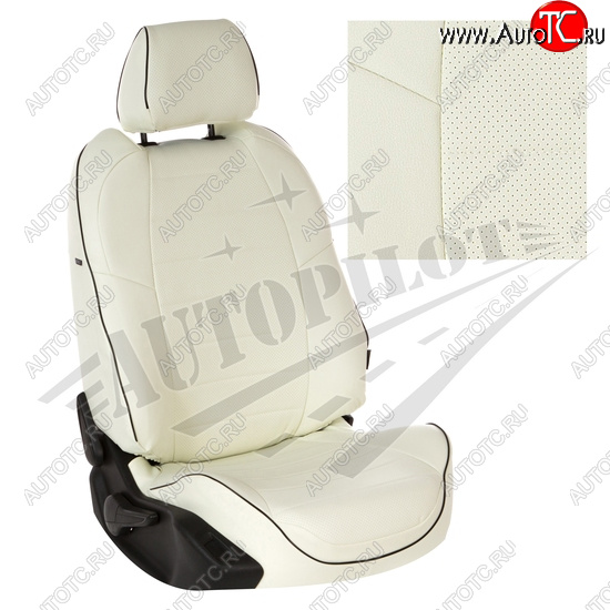 13 849 р. Чехлы сидений AUTOPILOT Экокожа (40/60 с подлокотником) Toyota RAV4 XA50 5 дв. дорестайлинг (2018-2025) (Белый + Белый)  с доставкой в г. Пермь