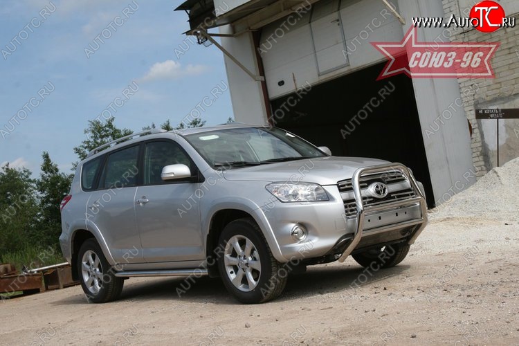 13 049 р. Защита переднего бампера Souz-96 (d60) Toyota RAV4 XA30 5 дв. удлиненный 2-ой рестайлинг (2010-2013)  с доставкой в г. Пермь