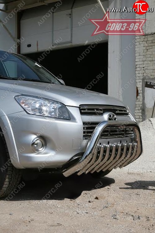 20 969 р. Защита переднего бампера Souz-96 (d76) Toyota RAV4 XA30 5 дв. удлиненный 1-ый рестайлинг (2009-2010)  с доставкой в г. Пермь