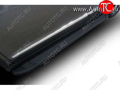 13 349 р. Пороги алюминиевые Slitkoff  Toyota RAV4  XA30 (2010-2013) 5 дв. 2-ой рестайлинг (Optima Black )  с доставкой в г. Пермь