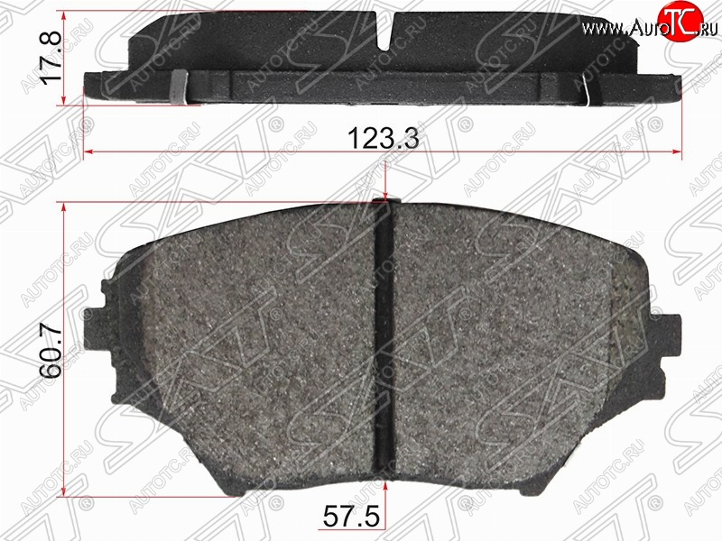 939 р. Колодки тормозные (передние) SAT Toyota RAV4 CA20 5 дв. дорестайлинг (2000-2003)  с доставкой в г. Пермь