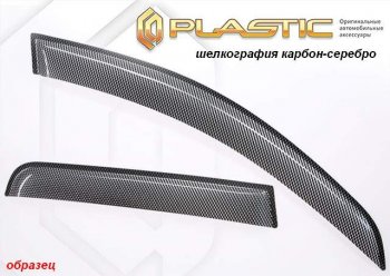 2 199 р. Комплект дефлекторов окон CA-Plastic Toyota RAV4 XA40 5 дв. дорестайлинг (2012-2015) (Classic полупрозрачный, Без хром.молдинга)  с доставкой в г. Пермь. Увеличить фотографию 6