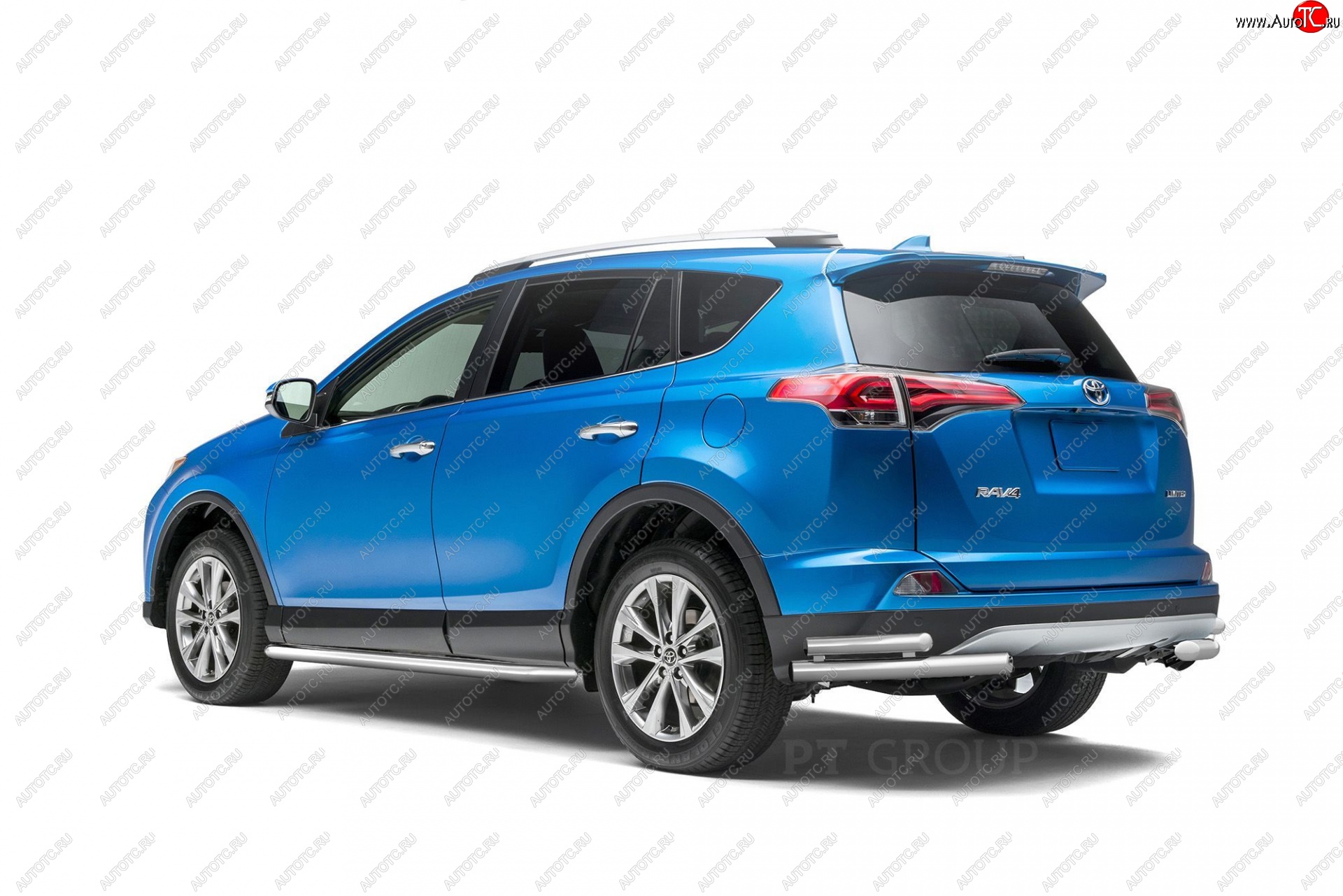 25 919 р. Порожки для ног из трубы Ø51 с алюминиевой площадкой Petroil Tuning  Toyota RAV4  XA40 (2012-2019) 5 дв. дорестайлинг, 5 дв. рестайлинг (Нержавеющая полированная сталь)  с доставкой в г. Пермь