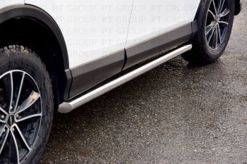 26 239 р. Защита порогов из трубы Ø63 Petroil Tuning  Toyota RAV4  XA40 (2012-2019) 5 дв. дорестайлинг, 5 дв. рестайлинг (Нержавеющая полированная сталь)  с доставкой в г. Пермь. Увеличить фотографию 3