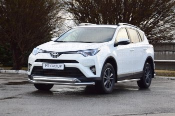 26 239 р. Защита порогов из трубы Ø63 Petroil Tuning  Toyota RAV4  XA40 (2012-2019) 5 дв. дорестайлинг, 5 дв. рестайлинг (Нержавеющая полированная сталь)  с доставкой в г. Пермь. Увеличить фотографию 4