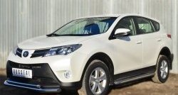 17 799 р. Защита переднего бампера (2 трубыØ63 и 42 мм, нержавейка) SLITKOFF  Toyota RAV4  XA40 (2012-2015) 5 дв. дорестайлинг  с доставкой в г. Пермь. Увеличить фотографию 2