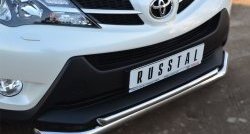 17 799 р. Защита переднего бампера (2 трубыØ63 и 42 мм, нержавейка) SLITKOFF  Toyota RAV4  XA40 (2012-2015) 5 дв. дорестайлинг  с доставкой в г. Пермь. Увеличить фотографию 3