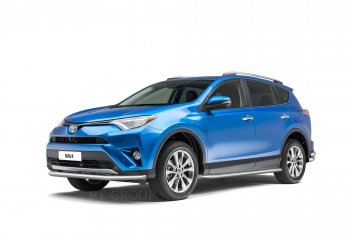 22 139 р. Защита переднего бампера одинарная из трубы d63 мм Petroil Tuning  Toyota RAV4  XA40 (2015-2019) 5 дв. рестайлинг (Нержавеющая полированная сталь)  с доставкой в г. Пермь. Увеличить фотографию 2