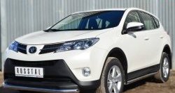 14 549 р. Одинарная защита переднего бампера диаметром 63 мм SLITKOFF Toyota RAV4 XA40 5 дв. дорестайлинг (2012-2015)  с доставкой в г. Пермь. Увеличить фотографию 4