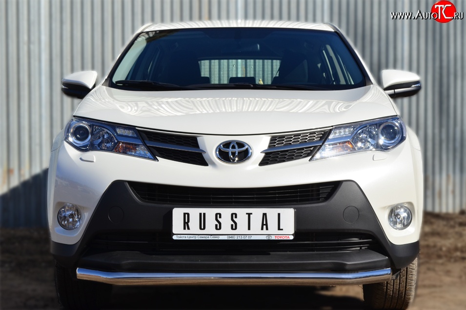 14 549 р. Одинарная защита переднего бампера диаметром 63 мм SLITKOFF Toyota RAV4 XA40 5 дв. дорестайлинг (2012-2015)  с доставкой в г. Пермь
