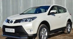 83 999 р. Защита порогов с пластиковыми вставками для ног из круглой трубы диаметром 76 мм Russtal Toyota RAV4 XA40 5 дв. дорестайлинг (2012-2015) (Защита порогов с со скосами на торцах (вариант 1))  с доставкой в г. Пермь. Увеличить фотографию 12