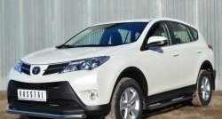 83 999 р. Защита порогов с пластиковыми вставками для ног из круглой трубы диаметром 76 мм Russtal Toyota RAV4 XA40 5 дв. дорестайлинг (2012-2015) (Защита порогов с со скосами на торцах (вариант 1))  с доставкой в г. Пермь. Увеличить фотографию 8