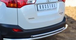 16 999 р. Защита заднего бампера (Ø63 и 42 мм, нержавейка) SLITKOFF  Toyota RAV4  XA40 (2012-2015) 5 дв. дорестайлинг  с доставкой в г. Пермь. Увеличить фотографию 3