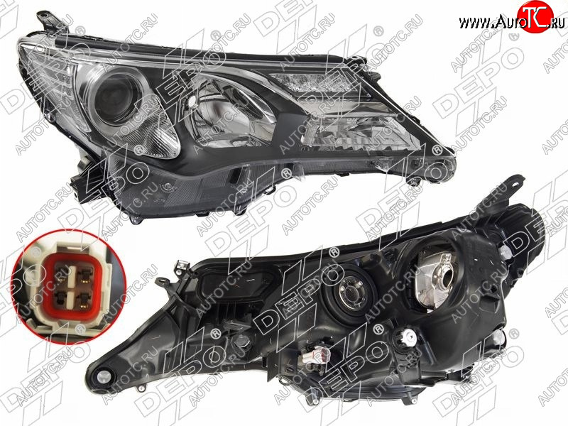 25 749 р. Правая фара (ксенон, LED, с электрокорректором, Евросвет) DEPO Toyota RAV4 XA40 5 дв. дорестайлинг (2012-2015)  с доставкой в г. Пермь