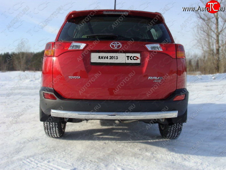 21 999 р. Защита заднего бампера (овальная) ТСС (нержавейка d75х42 мм)  Toyota RAV4  XA40 (2012-2015) 5 дв. дорестайлинг  с доставкой в г. Пермь