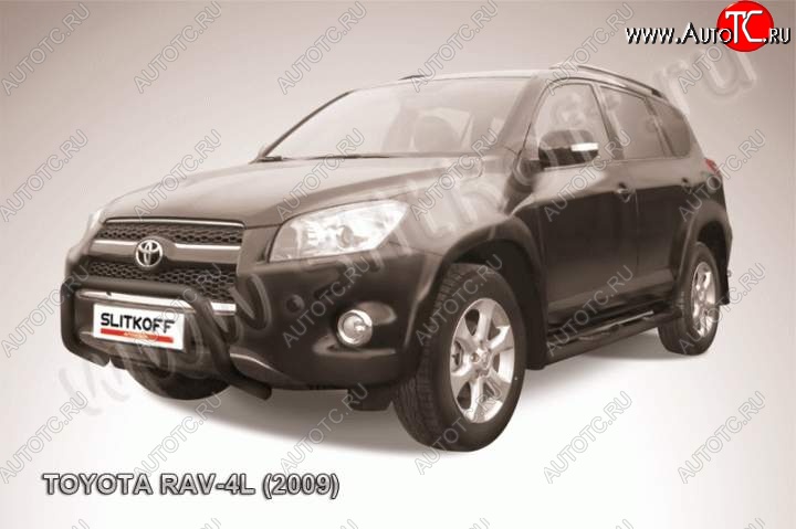 15 399 р. Кенгурятник d57 низкий Toyota RAV4 XA30 5 дв. удлиненный 1-ый рестайлинг (2009-2010) (Цвет: серебристый)  с доставкой в г. Пермь