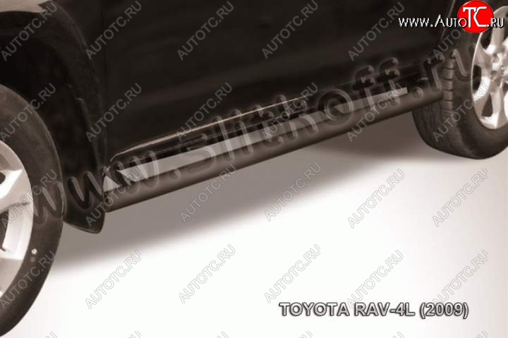 10 749 р. Защита порогов Slitkoff  Toyota RAV4  XA30 (2003-2010) 5 дв. удлиненный дорестайлинг, 5 дв. удлиненный 1-ый рестайлинг (Цвет: серебристый)  с доставкой в г. Пермь