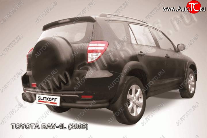 7 399 р. Уголки d76+d42 двойные  Toyota RAV4  XA30 (2009-2010) 5 дв. удлиненный 1-ый рестайлинг (Цвет: серебристый)  с доставкой в г. Пермь