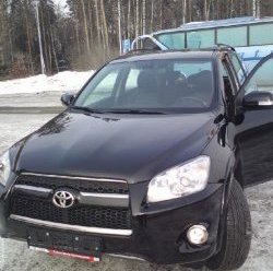 14 299 р. Двойная защита переднего бампера из двух труб диаметром 76 и 57 мм Slitkoff Toyota RAV4 XA30 5 дв. удлиненный 1-ый рестайлинг (2009-2010) (Цвет: нержавеющая полированная сталь)  с доставкой в г. Пермь. Увеличить фотографию 2